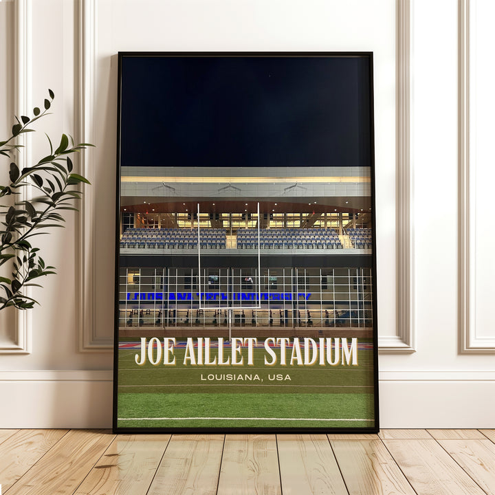 Joe Aillet Stadium Football Wall Art