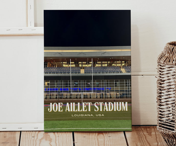 Joe Aillet Stadium Football Wall Art