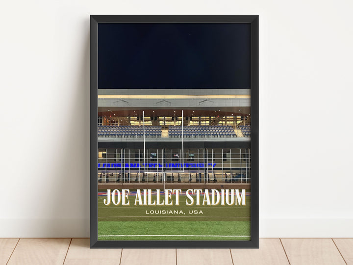 Joe Aillet Stadium Football Wall Art