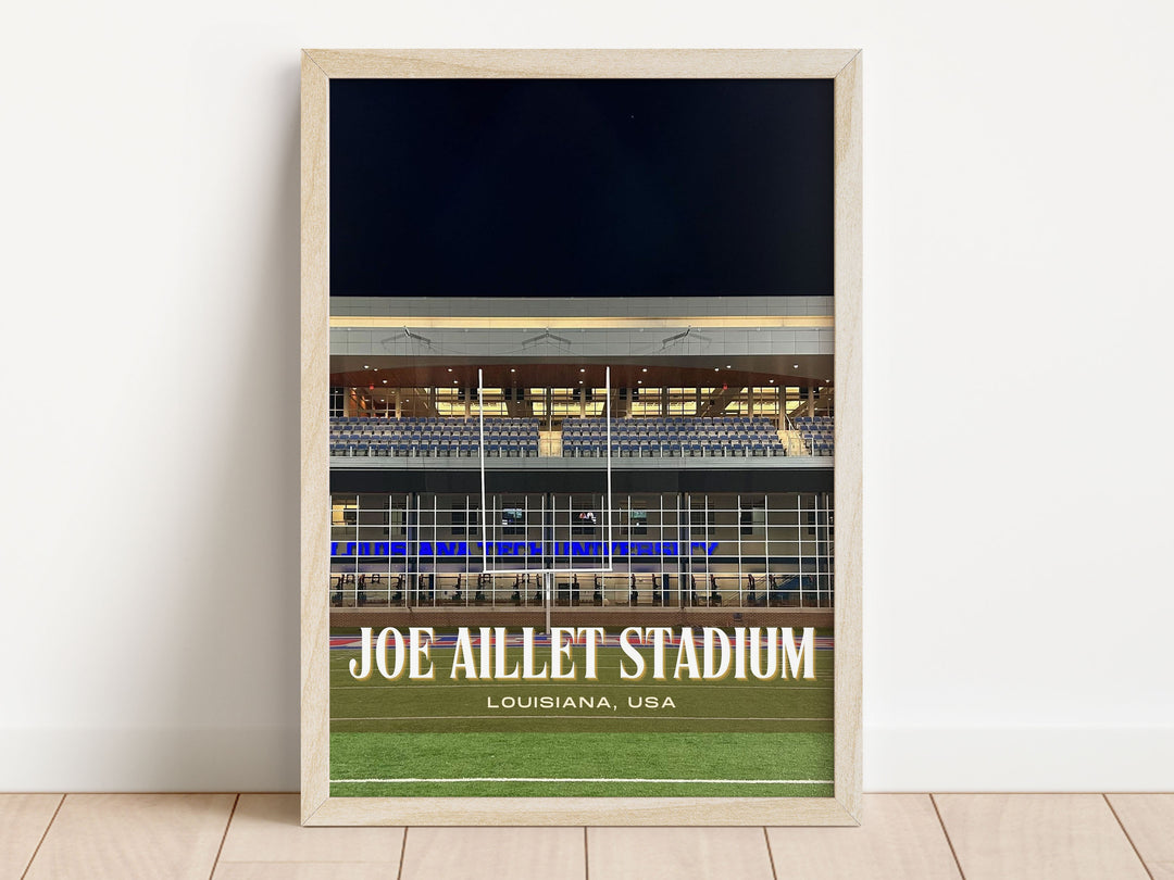 Joe Aillet Stadium Football Wall Art