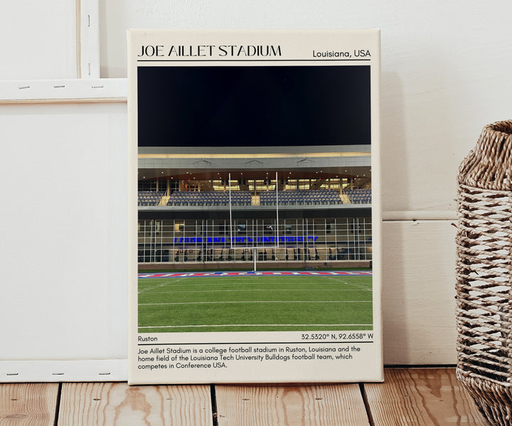 Joe Aillet Stadium Football Minimal Wall Art