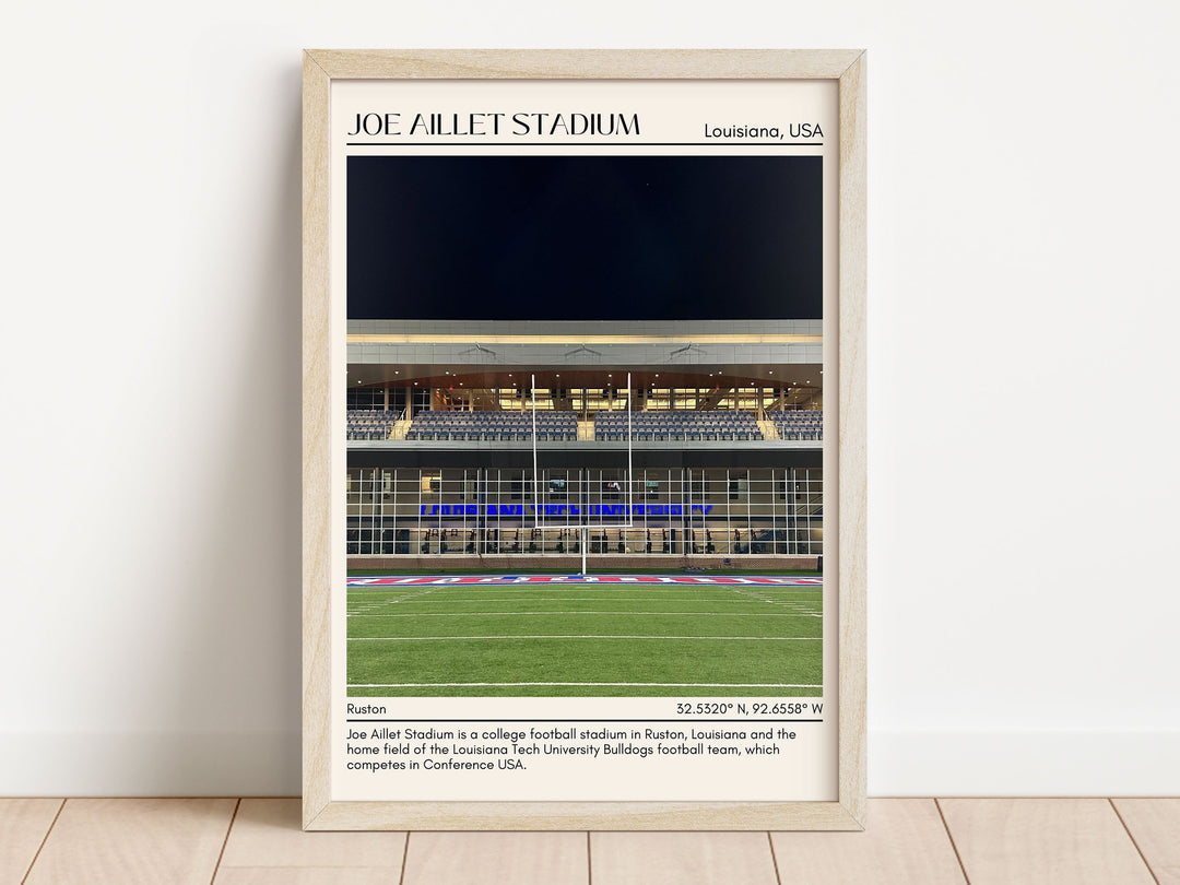 Joe Aillet Stadium Football Minimal Wall Art