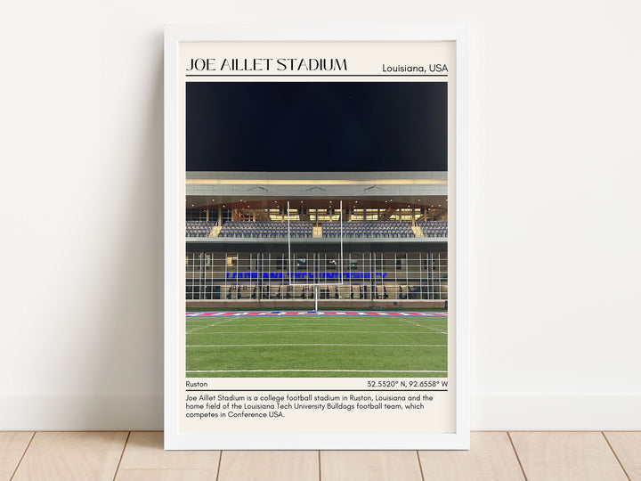 Joe Aillet Stadium Football Minimal Wall Art