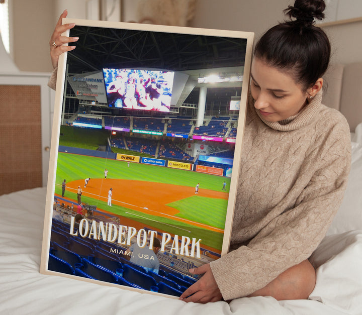 LoanDepot Park Stadium Baseball Wall Art