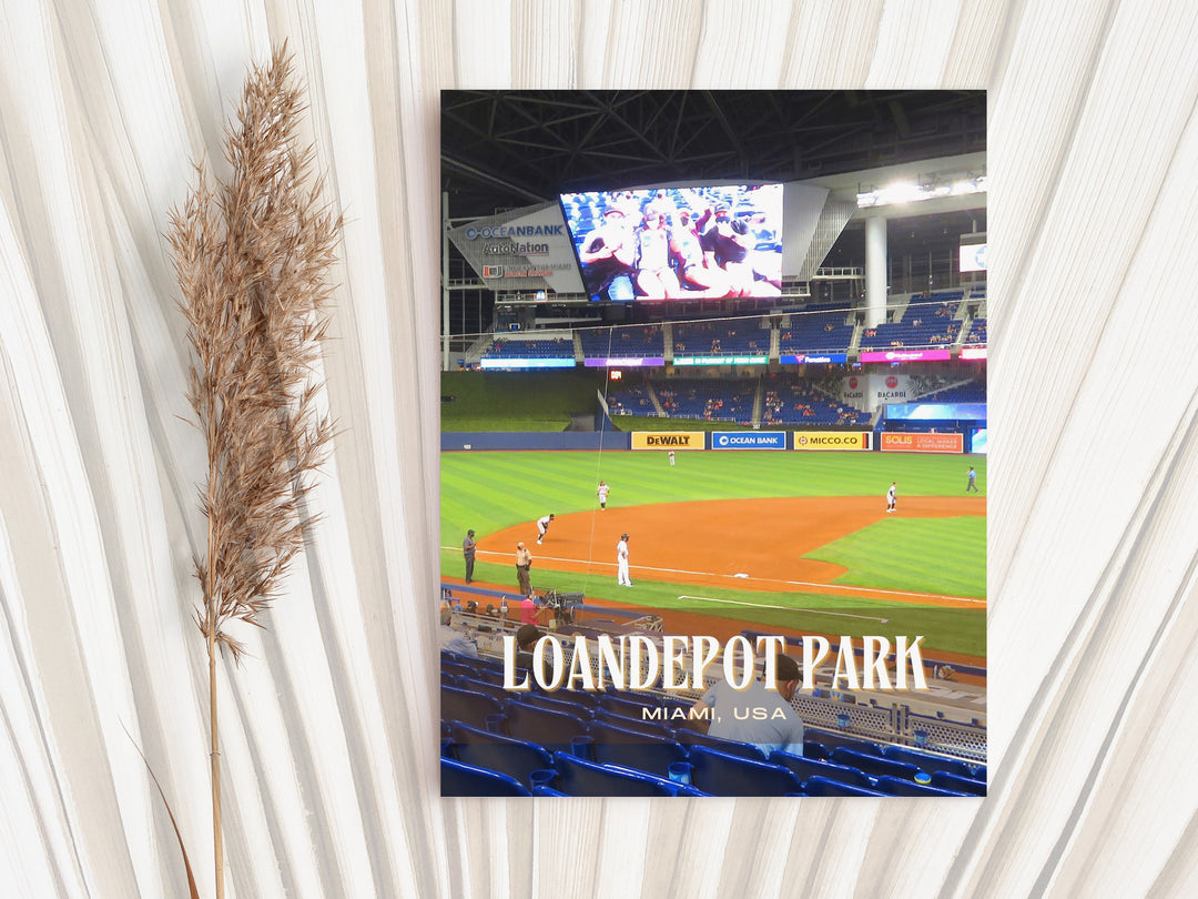 LoanDepot Park Stadium Baseball Wall Art