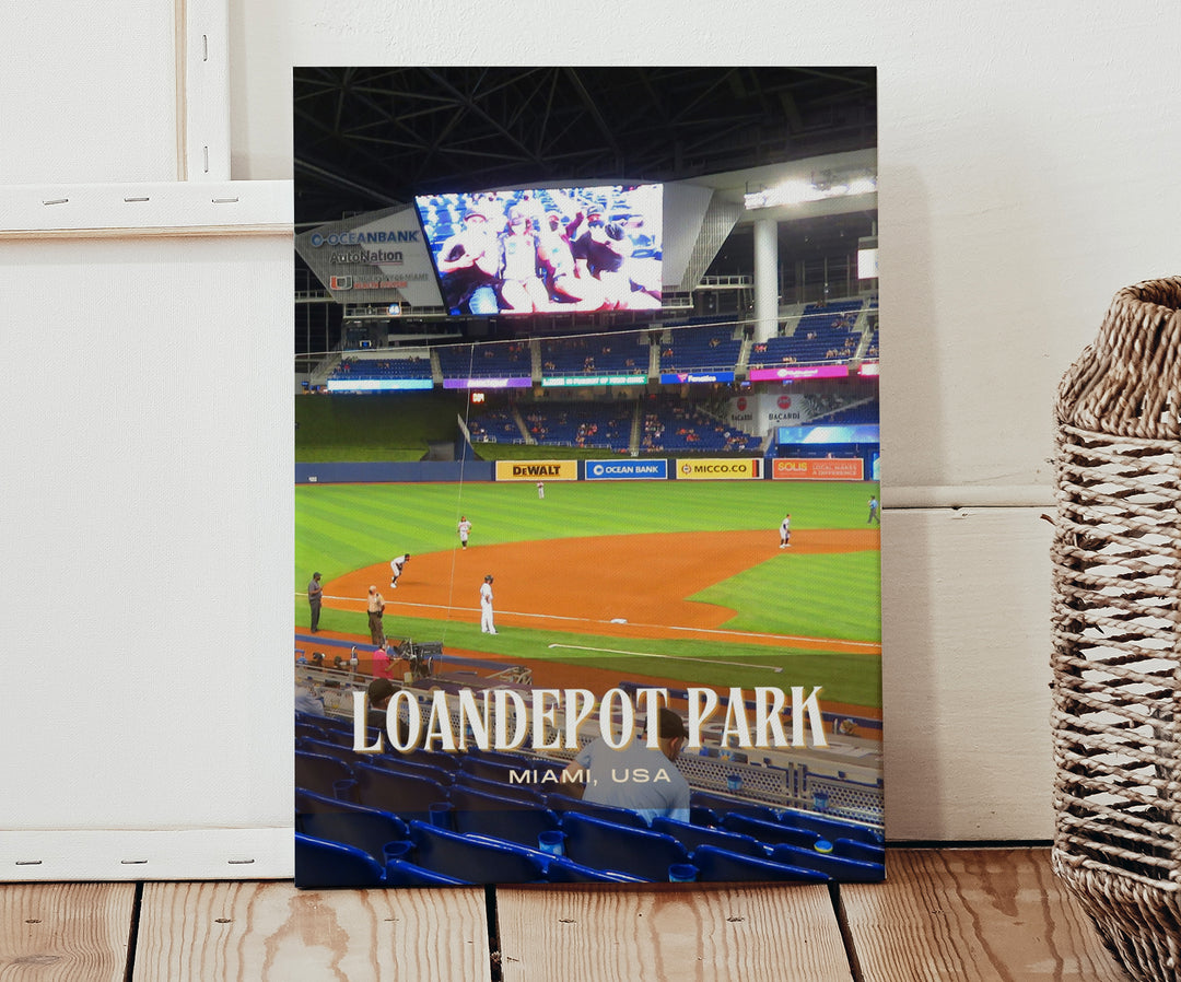 LoanDepot Park Stadium Baseball Wall Art