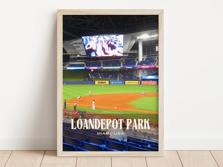 LoanDepot Park Stadium Baseball Wall Art