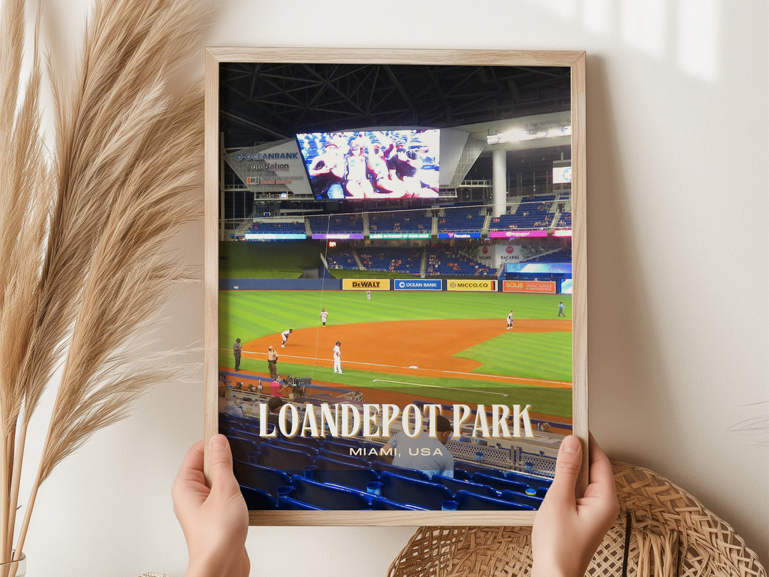 LoanDepot Park Stadium Baseball Wall Art