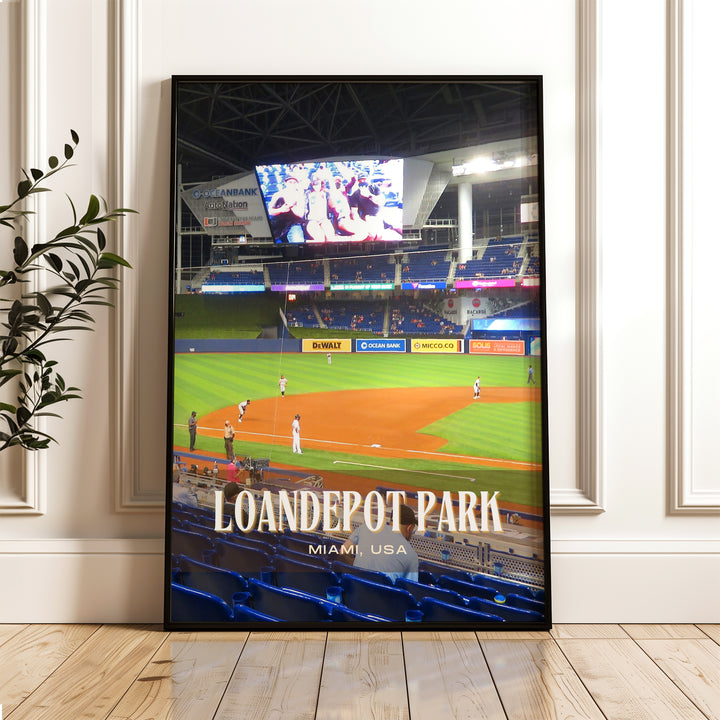 LoanDepot Park Stadium Baseball Wall Art