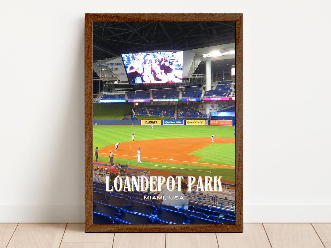 LoanDepot Park Stadium Baseball Wall Art