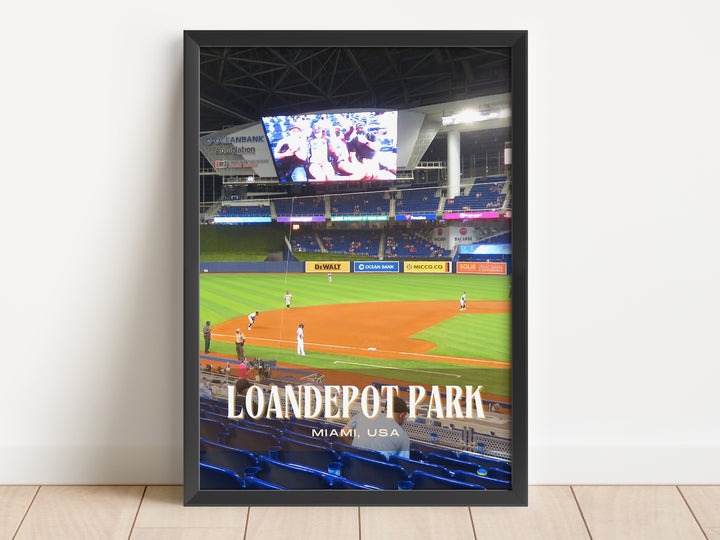 LoanDepot Park Stadium Baseball Wall Art