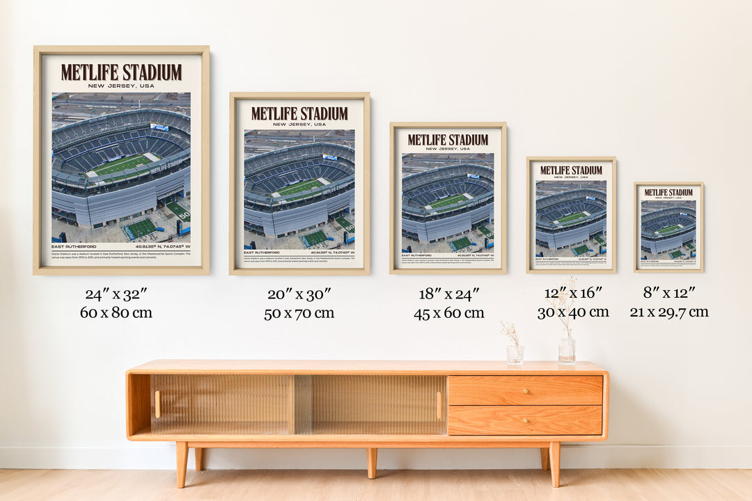 MetLife Stadium Football Retro Wall Art