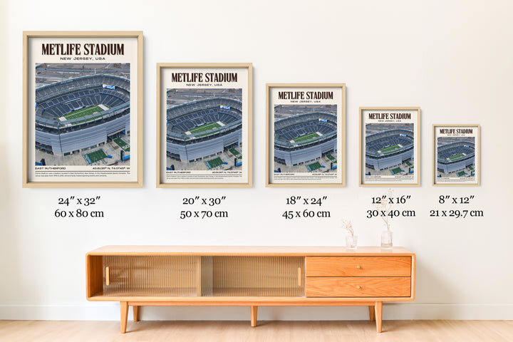 MetLife Stadium Football Retro Wall Art