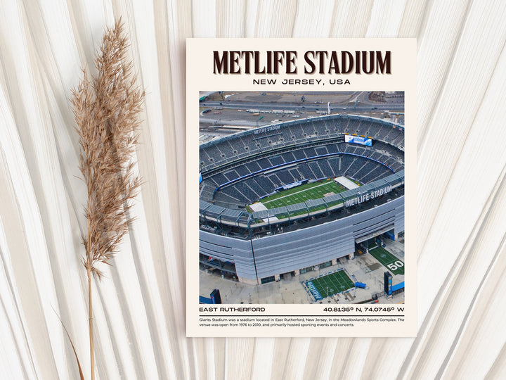 MetLife Stadium Football Retro Wall Art