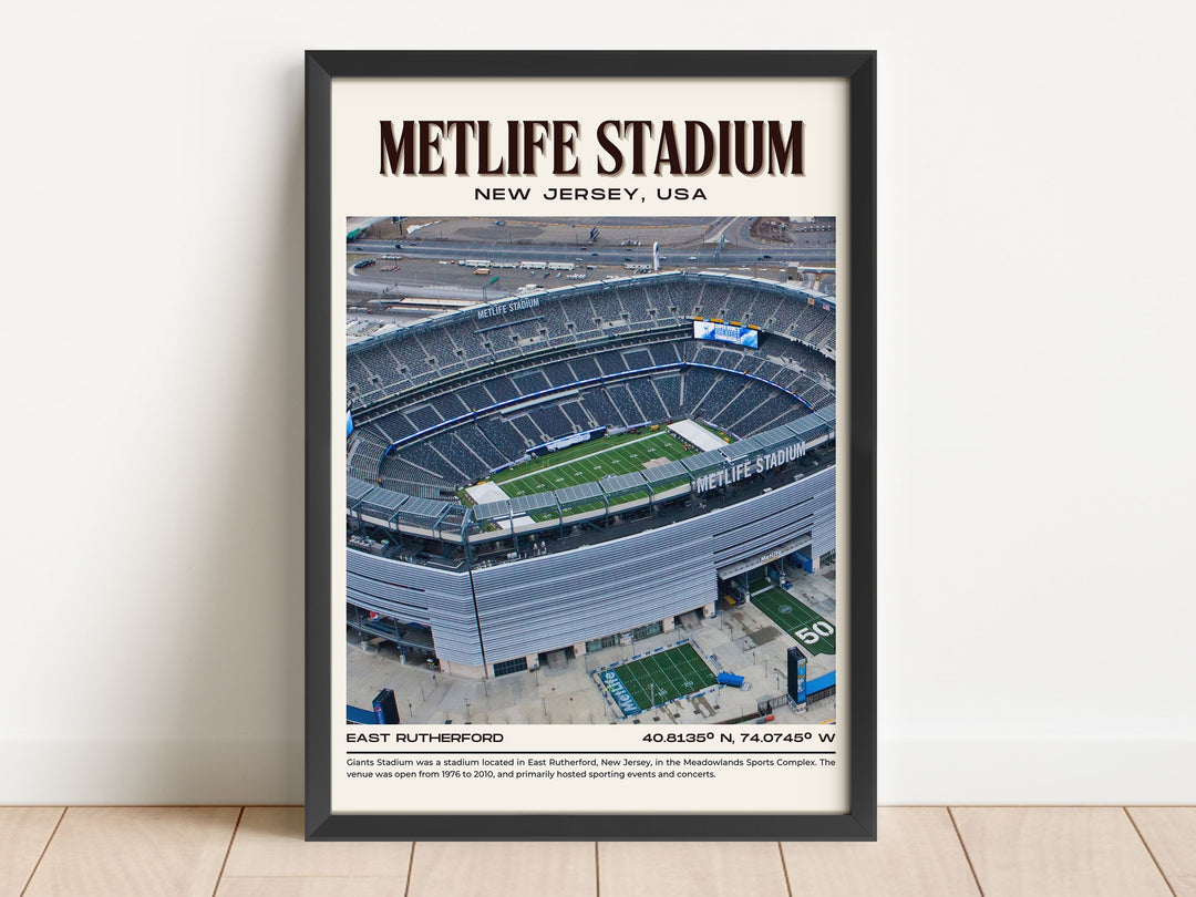 MetLife Stadium Football Retro Wall Art