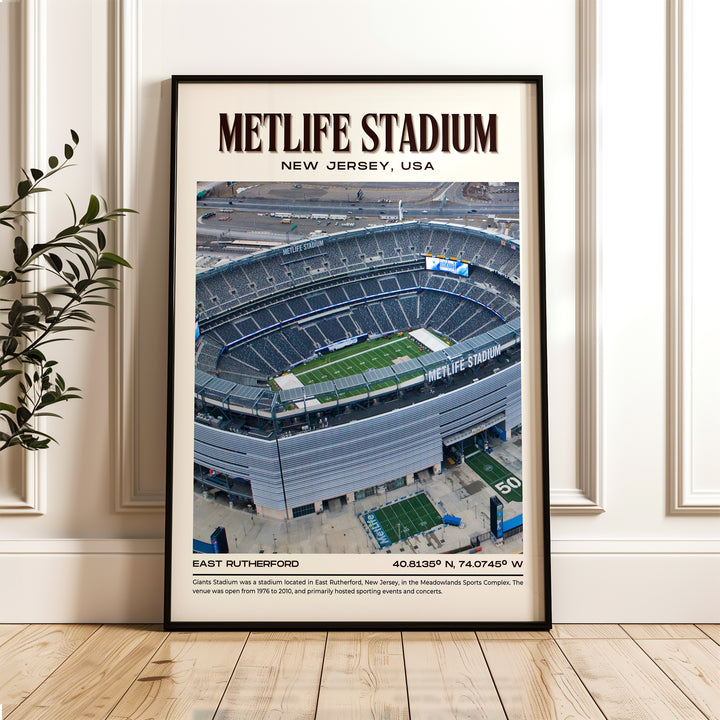 MetLife Stadium Football Retro Wall Art