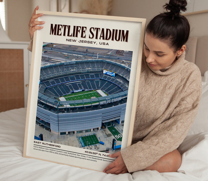 MetLife Stadium Football Retro Wall Art