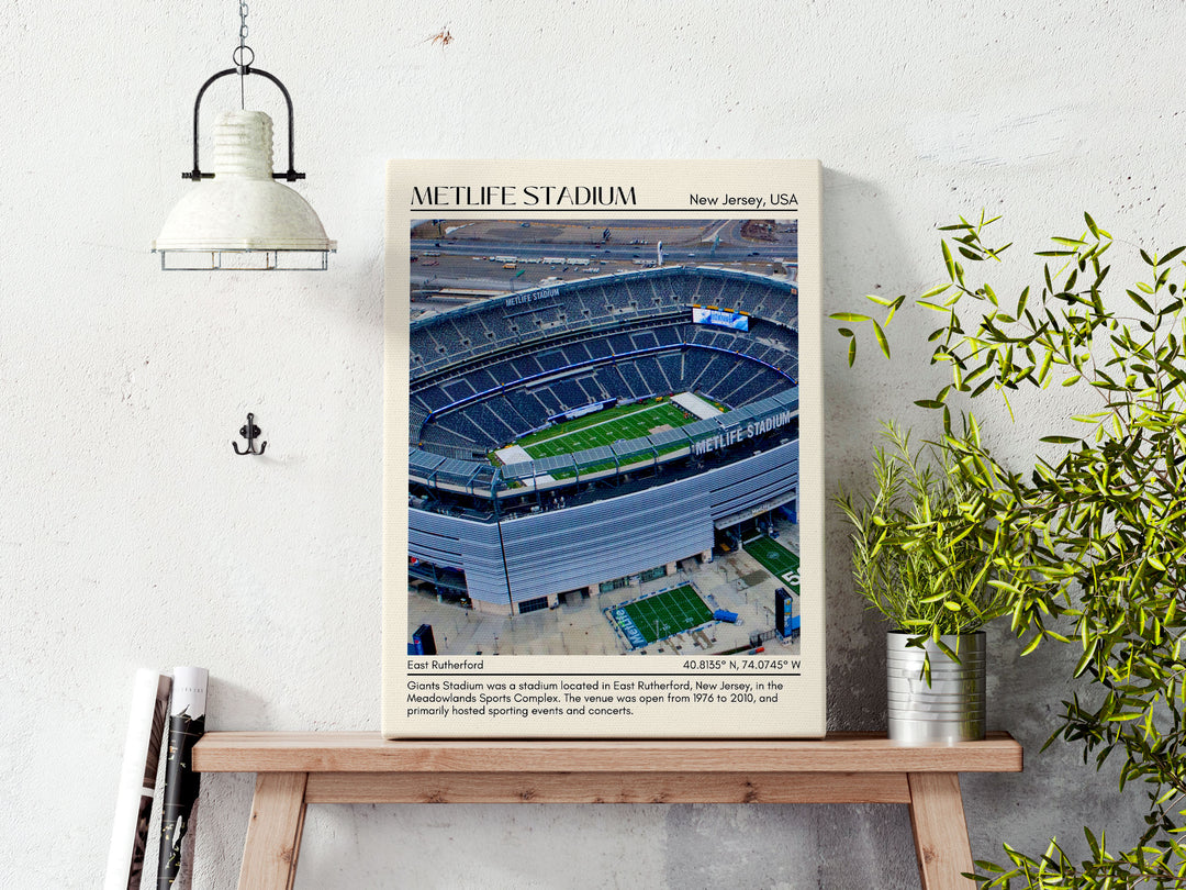 MetLife Stadium Football Minimal Wall Art