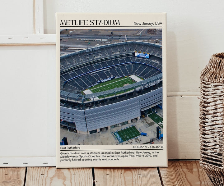 MetLife Stadium Football Minimal Wall Art