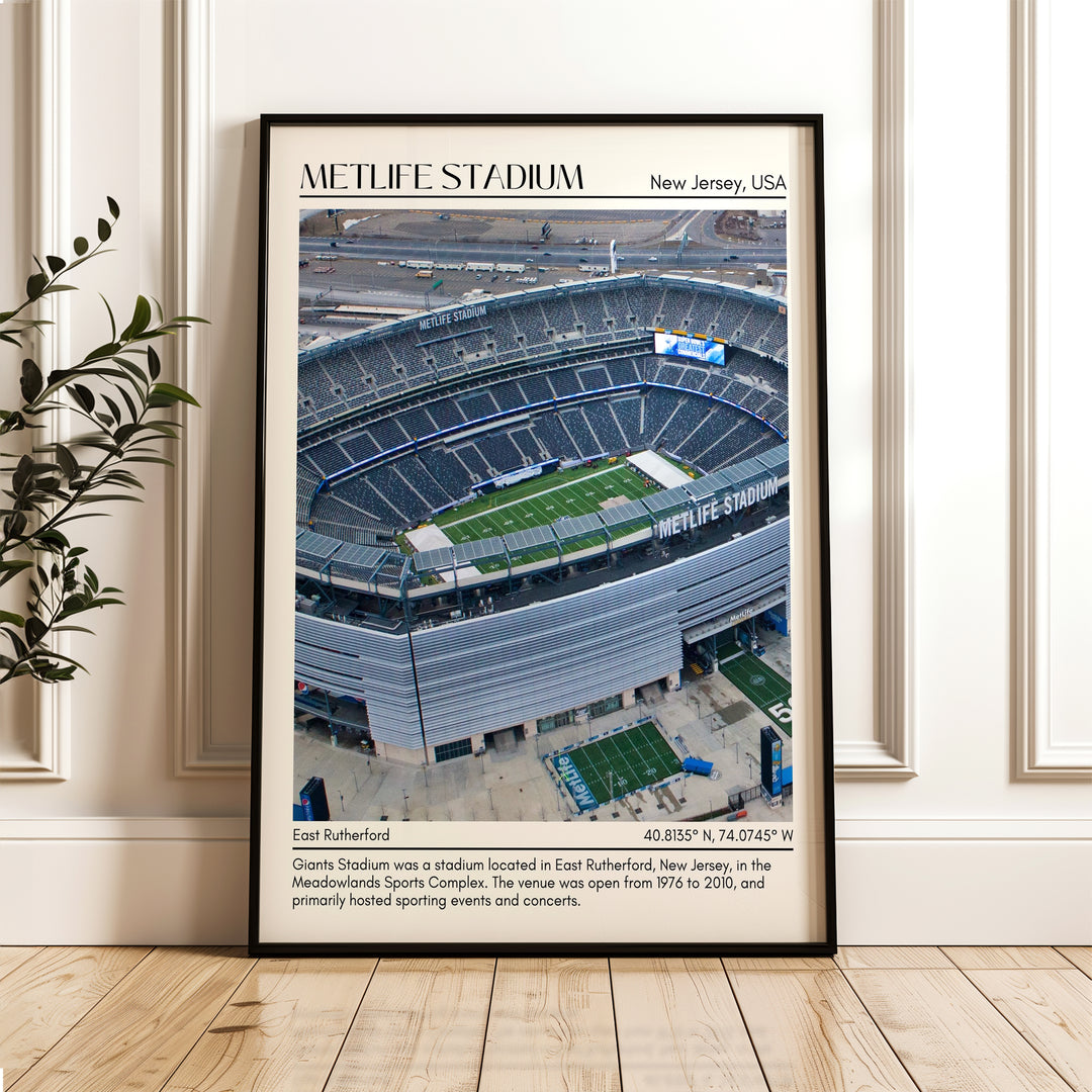 MetLife Stadium Football Minimal Wall Art