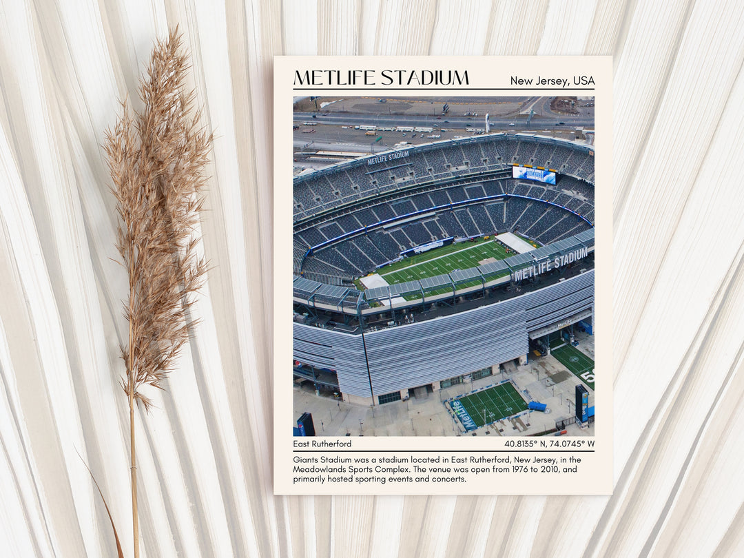 MetLife Stadium Football Minimal Wall Art