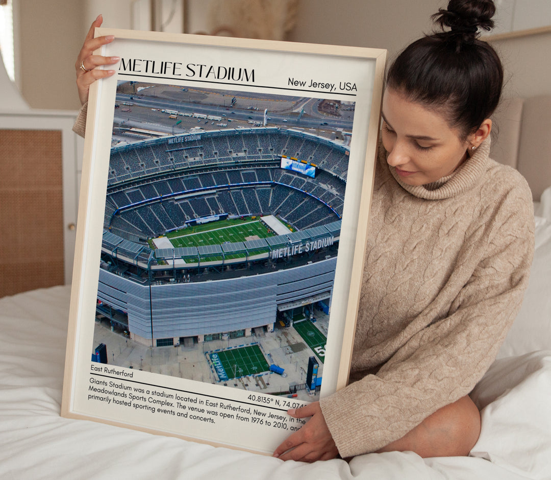 MetLife Stadium Football Minimal Wall Art