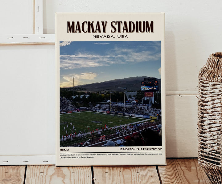 Mackay Stadium Football Retro Wall Art