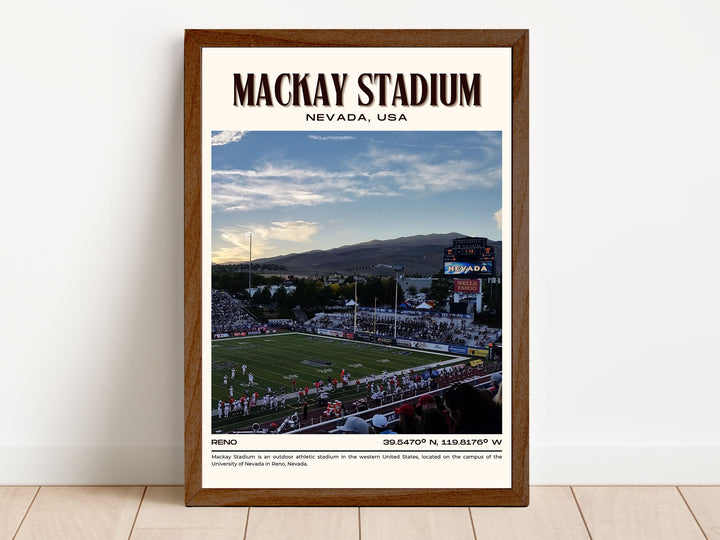 Mackay Stadium Football Retro Wall Art