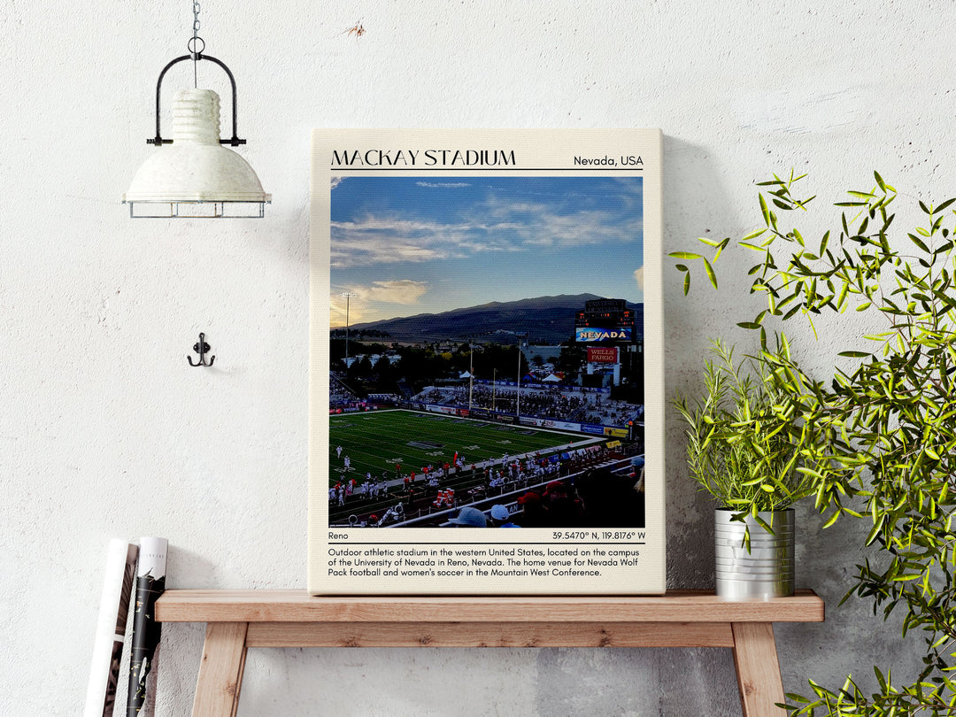 Mackay Stadium Football Minimal Wall Art