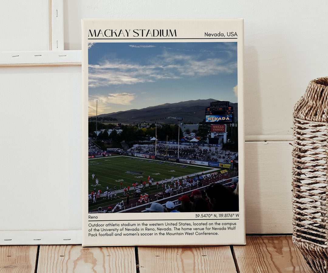 Mackay Stadium Football Minimal Wall Art