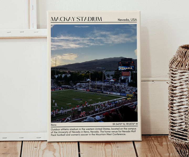 Mackay Stadium Football Minimal Wall Art