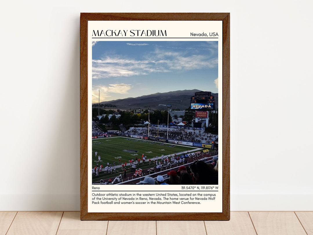 Mackay Stadium Football Minimal Wall Art