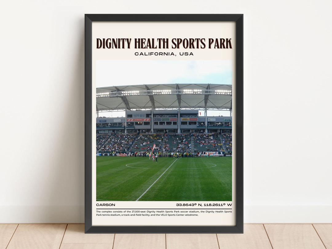 Dignity Health Sports Park Football Retro Wall Art