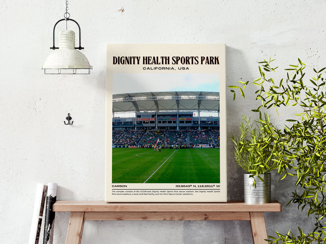 Dignity Health Sports Park Football Retro Wall Art