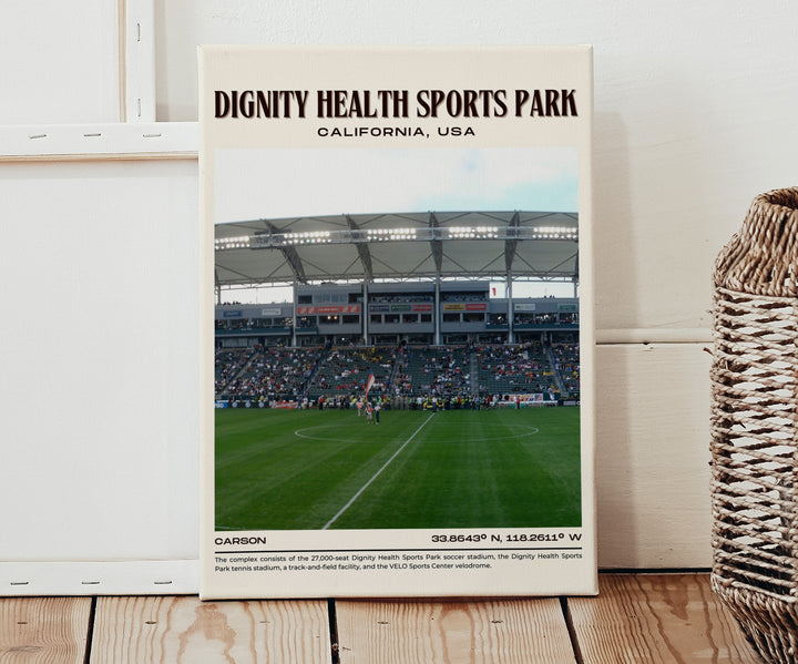 Dignity Health Sports Park Football Retro Wall Art