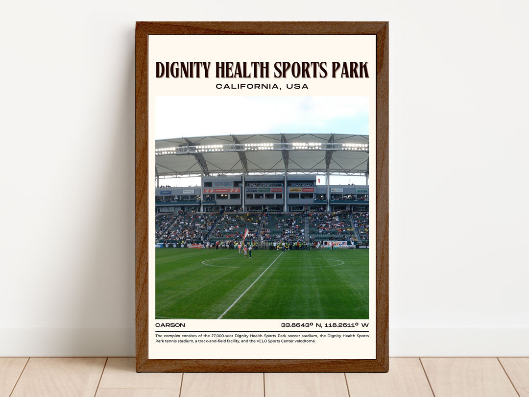 Dignity Health Sports Park Football Retro Wall Art