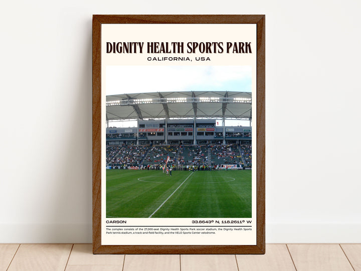 Dignity Health Sports Park Football Retro Wall Art