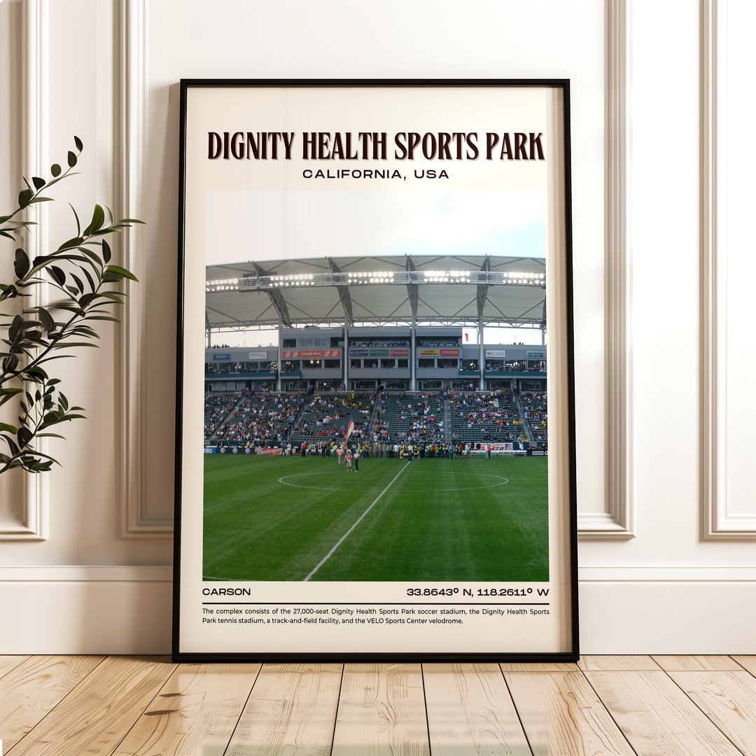 Dignity Health Sports Park Football Retro Wall Art