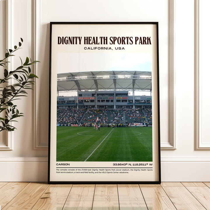 Dignity Health Sports Park Football Retro Wall Art