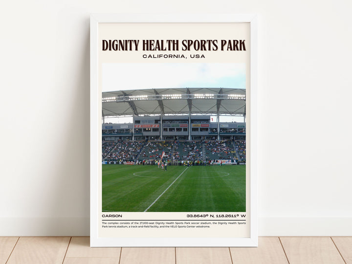 Dignity Health Sports Park Football Retro Wall Art