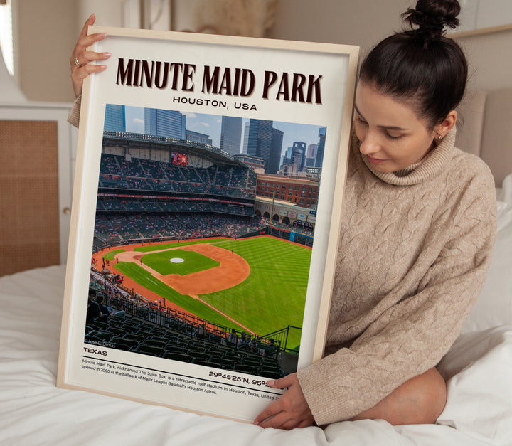 Minute Maid Park Stadium Baseball Retro Wall Art