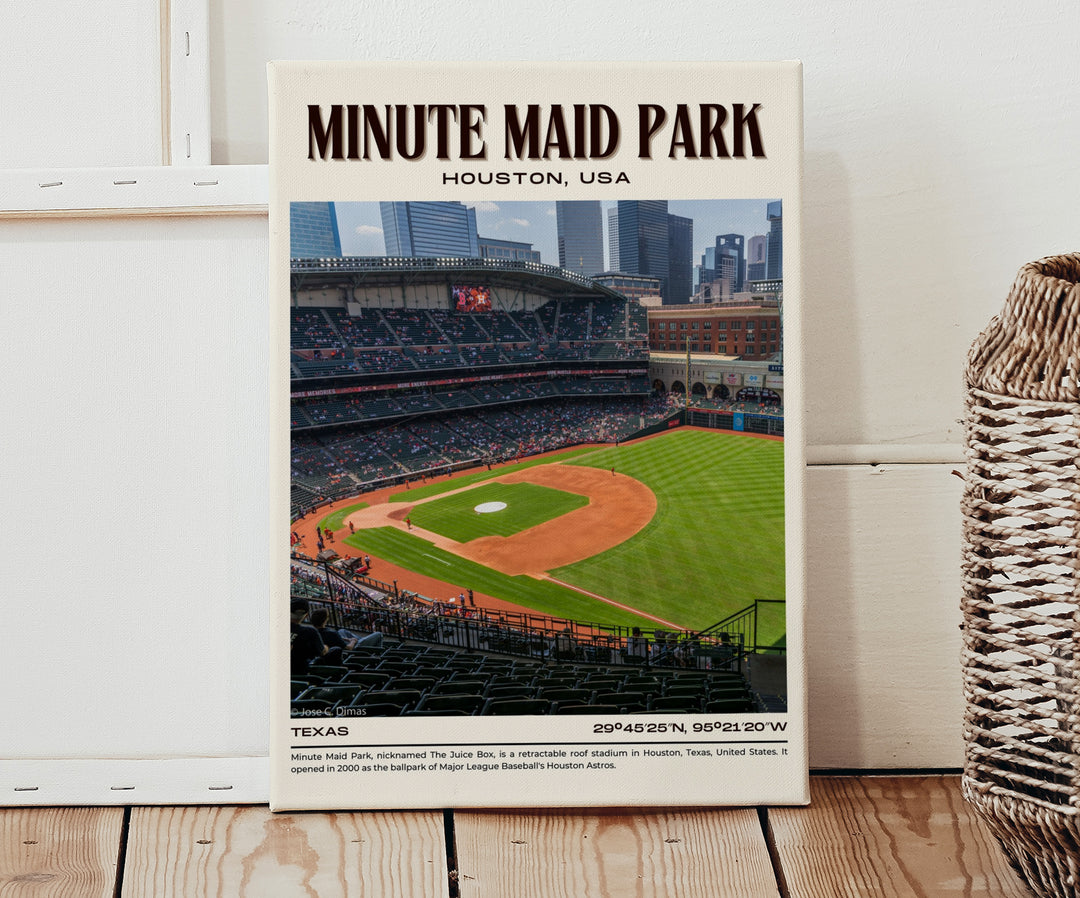 Minute Maid Park Stadium Baseball Retro Wall Art