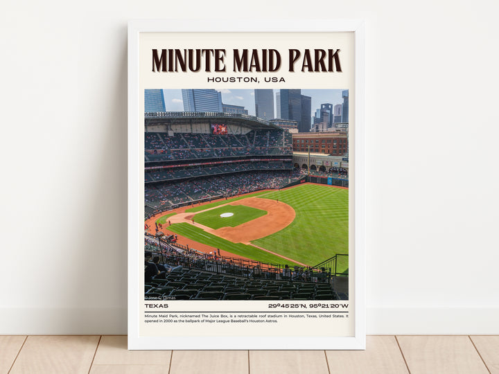 Minute Maid Park Stadium Baseball Retro Wall Art