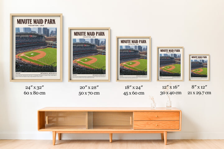 Minute Maid Park Stadium Baseball Retro Wall Art