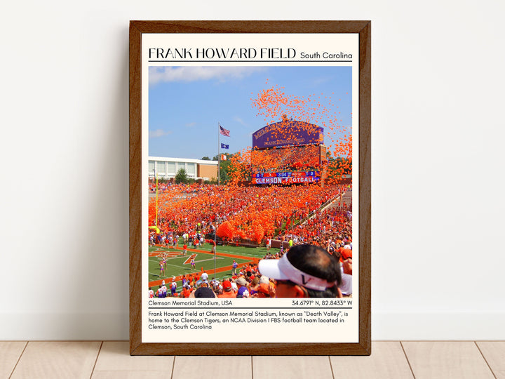 Frank Howard Field Stadium Football Minimal Wall Art