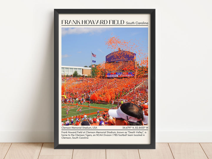 Frank Howard Field Stadium Football Minimal Wall Art