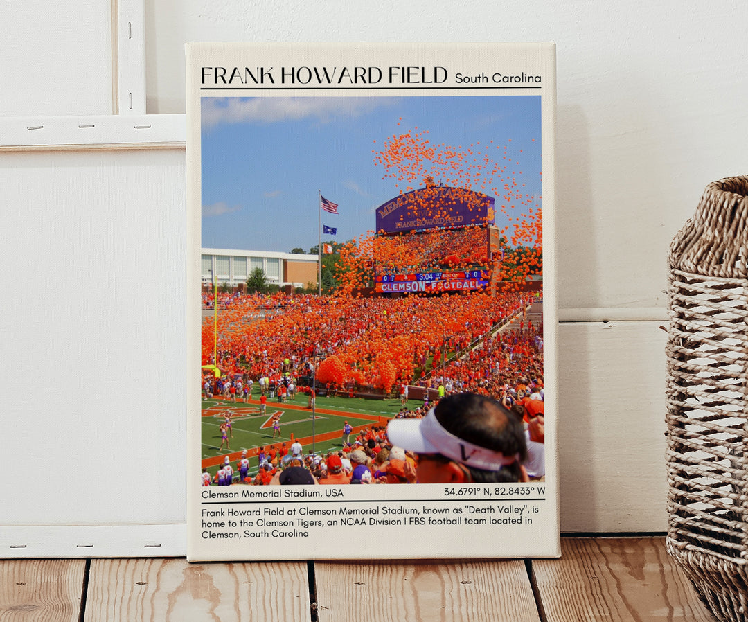 Frank Howard Field Stadium Football Minimal Wall Art