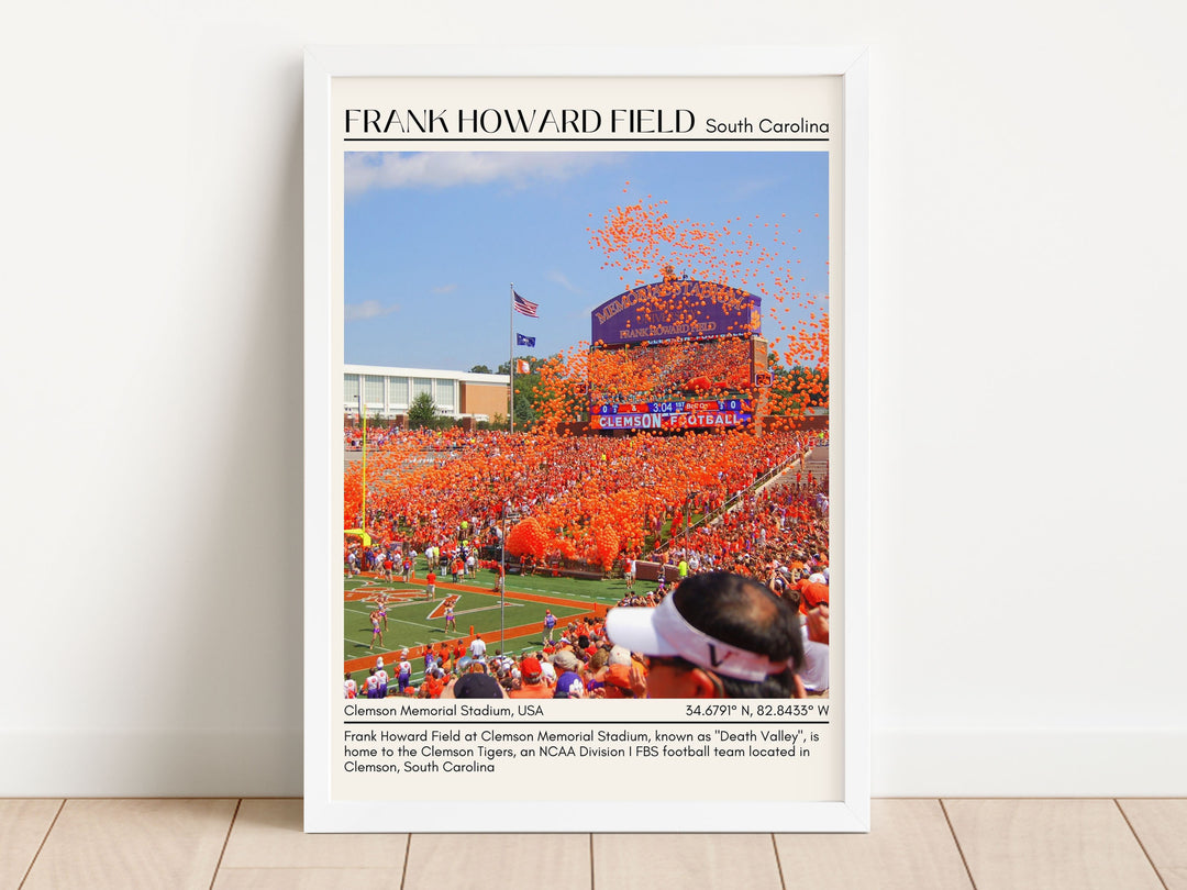 Frank Howard Field Stadium Football Minimal Wall Art