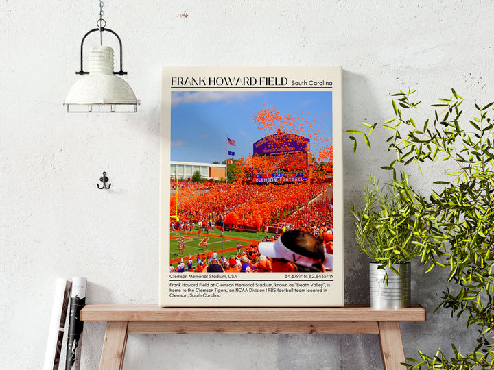 Frank Howard Field Stadium Football Minimal Wall Art