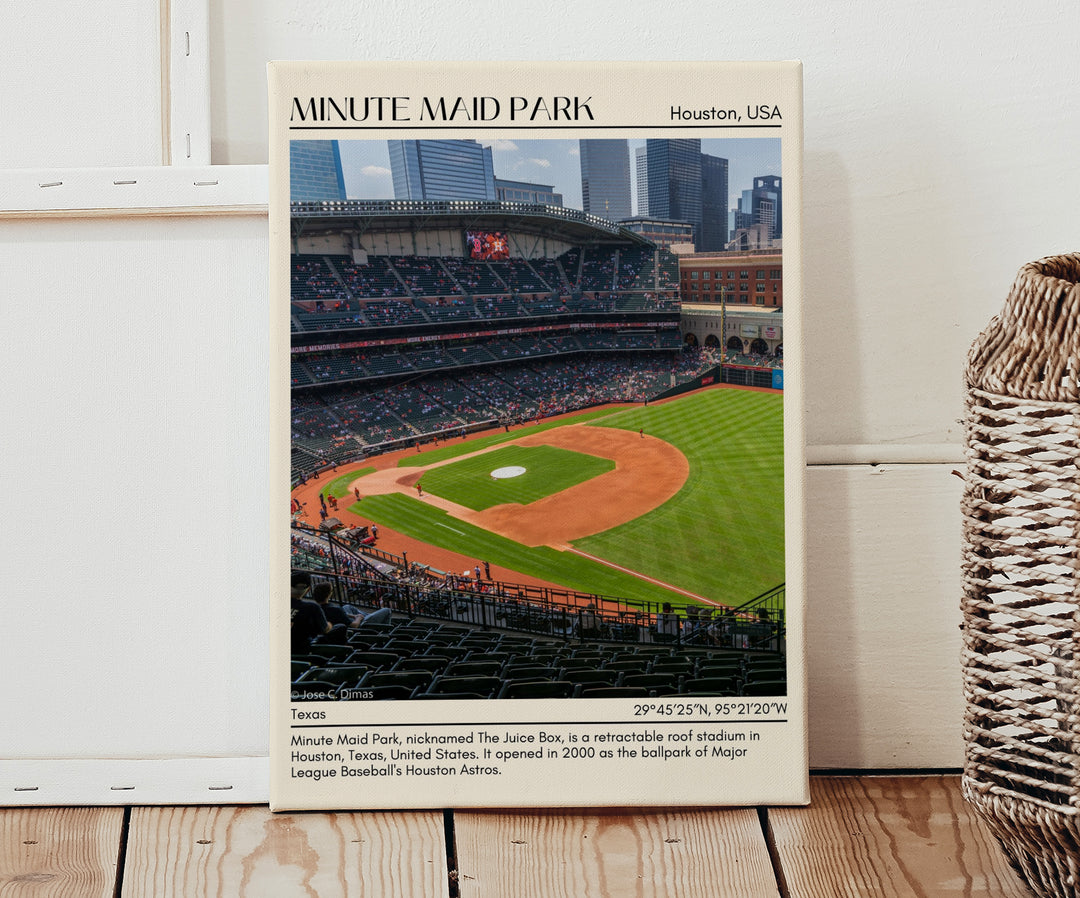 Minute Maid Park Stadium Baseball Minimal Wall Art